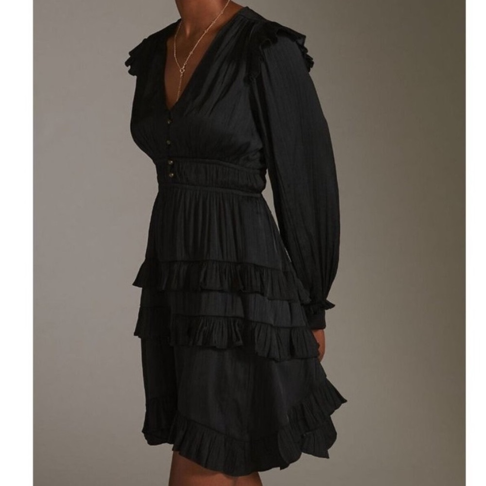 NEW with tags!! Anthropologie Tiered Ruffled Mini Dress. Size XXS